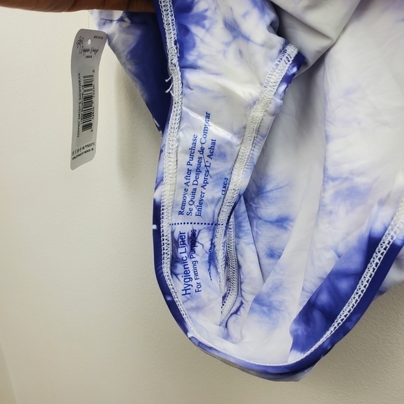 DIPPIN' Daisy's Bathing Suit Ultra Low Plunging V-Neck Size 1X & 2X Tye Die - Picture 7 of 9